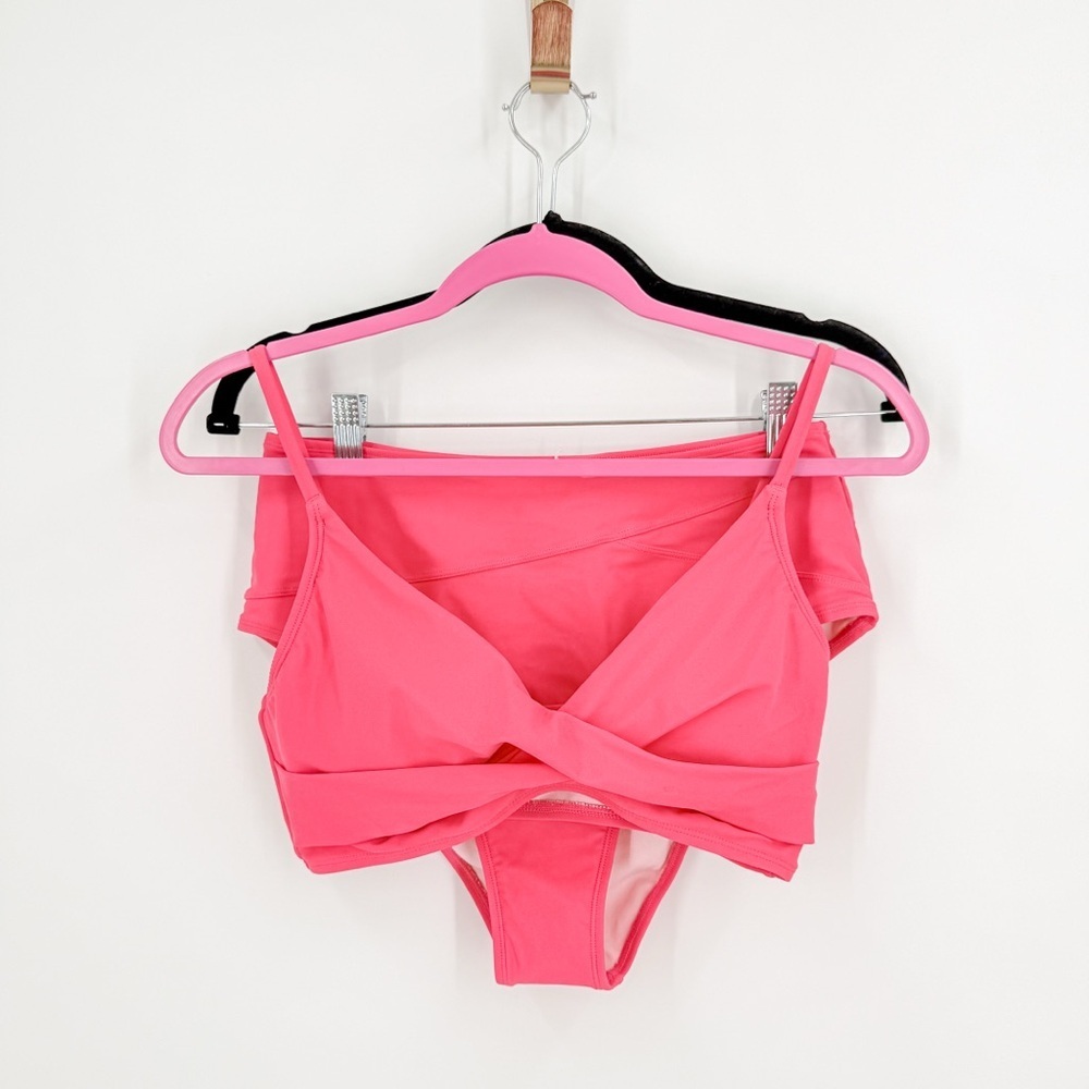 Cupshe Pink Bikini Set with Classic Bow Detail